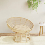 Cuscino Rotondo Beige Ø 60x11 cm in Tessuto Oxford 361943