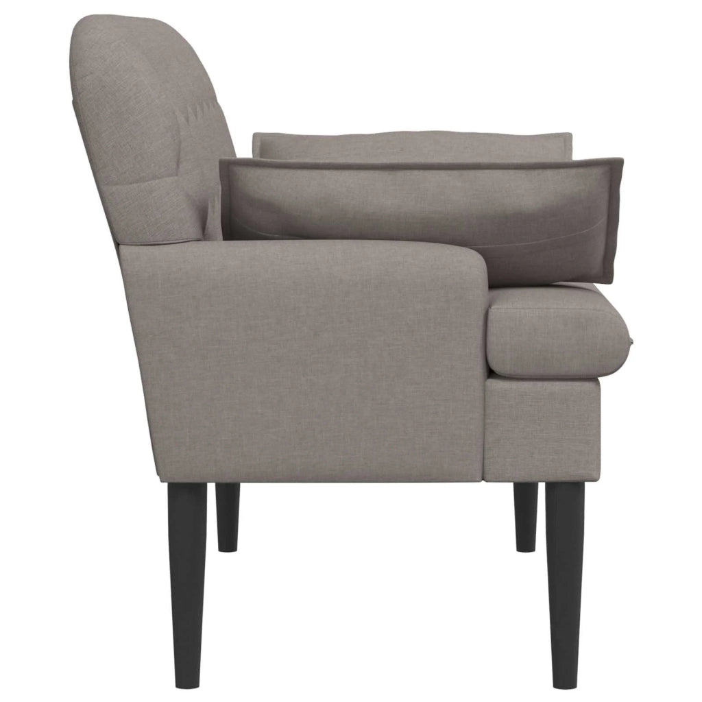 Loveseat con bottoni imbottiti Tortora 111 x 68 x 80 cm Tessuto 42041802