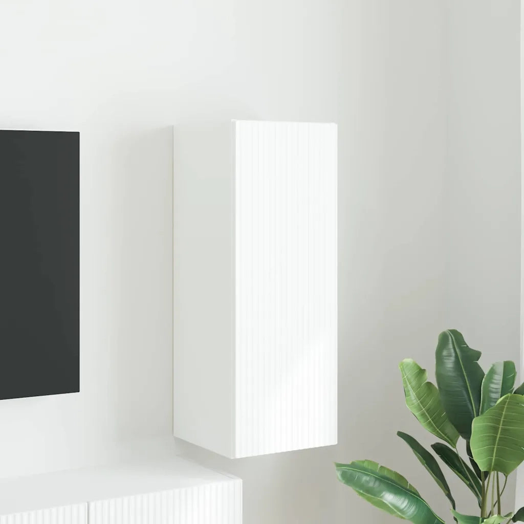 Mobile TV da parete-Mobile TV a Muro-Credenza TV Bianco 30 x 31 x 80 cm Legno multistrato