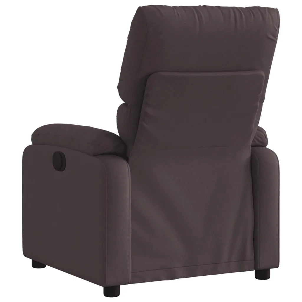 Poltrona | Sedia Relax Reclinabile Marrone Scuro in Tessuto