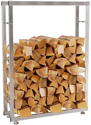 Porta legna Keri in acciaio inox acciaio ,25x80x150 cm