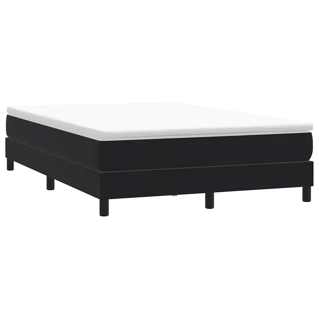 Letto a Molle senza Materasso Nero 140x220 cm in Velluto