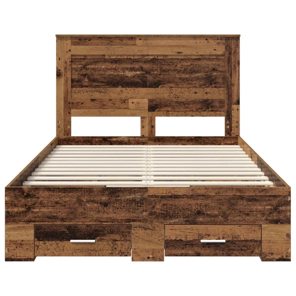 Struttura del letto con cassetto con testiera Legno multistrato 3410340