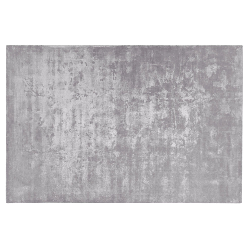 Tappeto Grigio Chiaro Viscosa 200 x 300 cm Trapuntato a Mano pelo corto Moderno