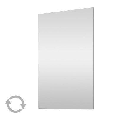 Specchio bagno 105x70 cm a filo lucido con installazione reversibile