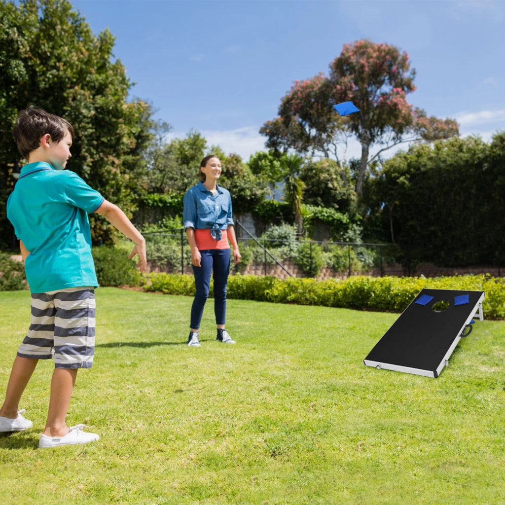 Gioco cornhole classico con 8 sacchi di sabbia per multigiocatori, Set sacco di sabbia e tavolo da gioco-Giochi esterni