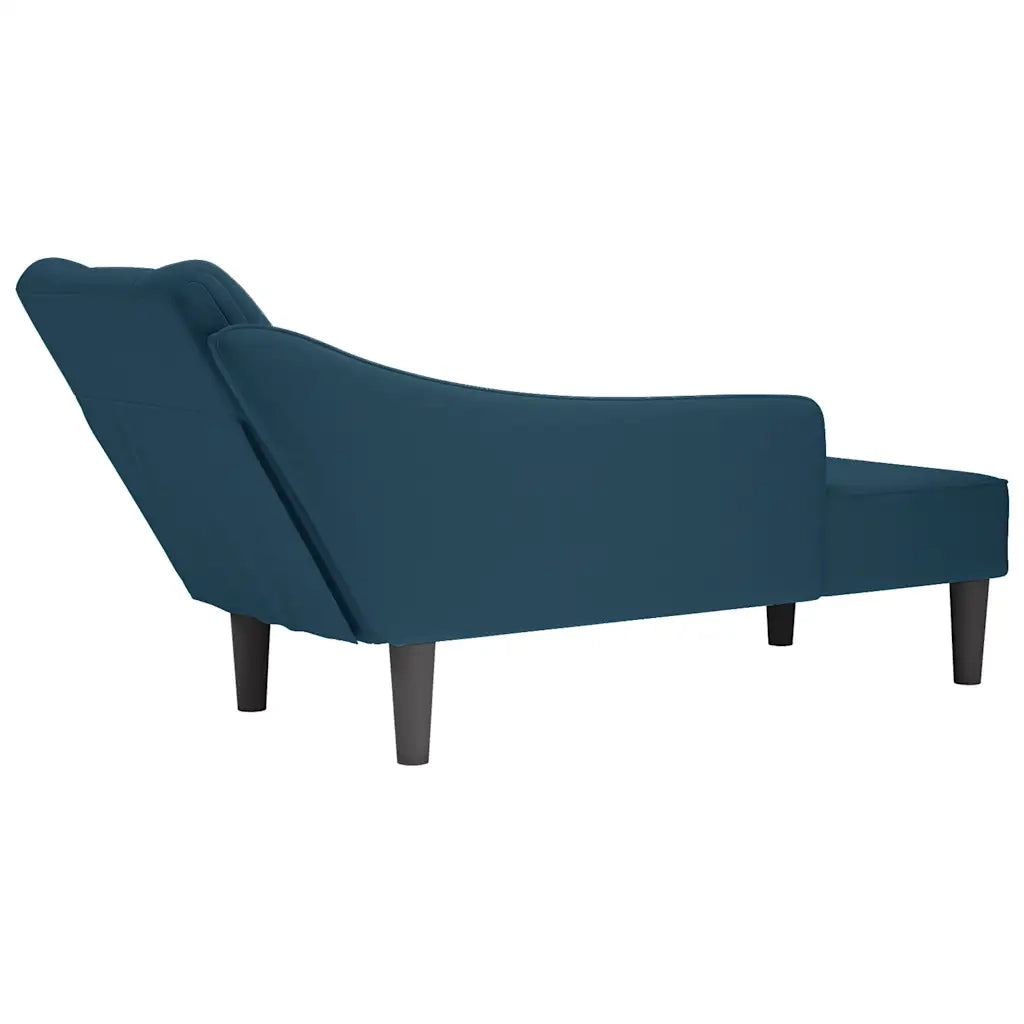 Sdraio con Bracciolo Destro in Velluto Blu CFW7294400