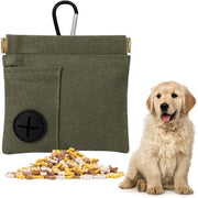 Sacchetto per cani con dispenser per cibo - 12x12 cm - Multifunzionale - Utile per la formazione - Attacco in alluminio - Sacchetto per cani