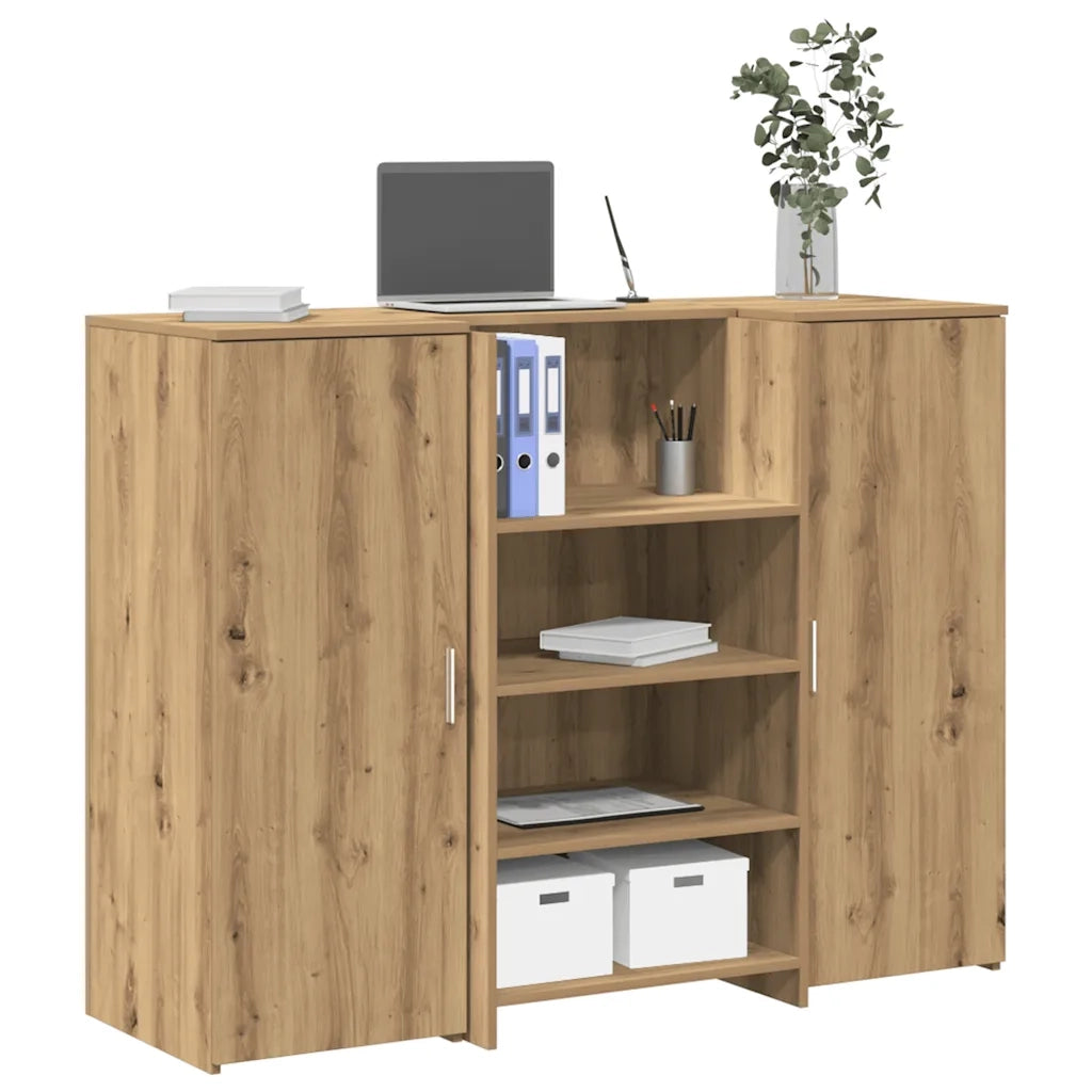 Banco Reception Rovere Artigianale 135x50x103,5cm in Truciolato 3324195
