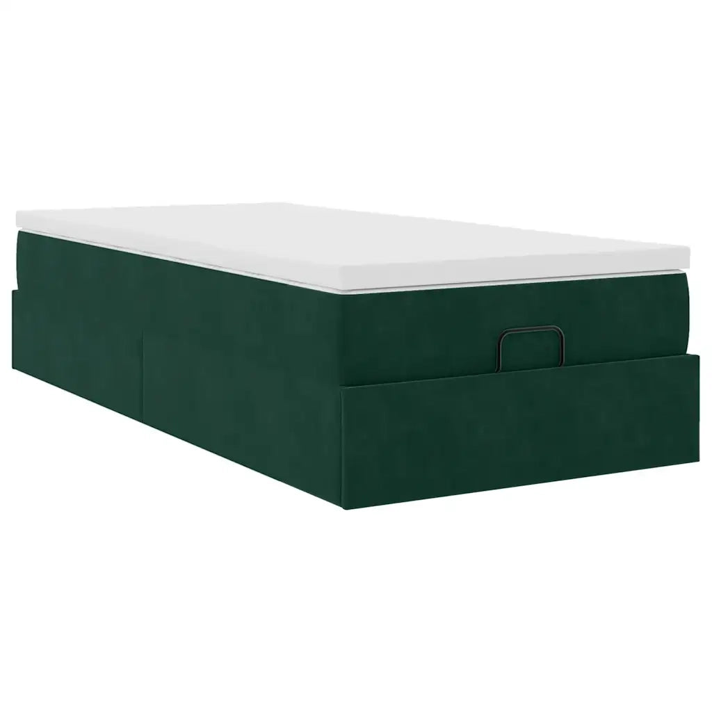 Struttura Letto Pouf con Materasso 90x190 cm in Velluto 3311156