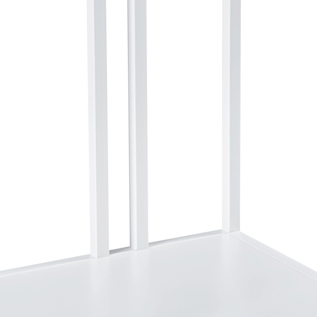 Tavolo a Consolle Kumlinge in Metallo con 3 Piani 85 x 55 x 30 cm Bianco [en.casa]