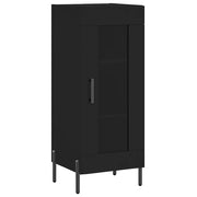 Credenza | Madia | Buffet da pranzo | Armadio da pranzo Nero 34,5x34x90 cm in Legno Multistrato