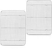 Cassetta raffreddamento per dolci, 2 pezzi, grande, rettangolare, in acciaio inossidabile, per cuocere e raffreddare, 42 x 29,3 x 1,8 cm