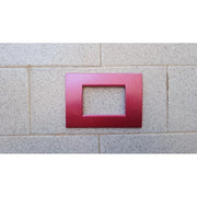 Trade Shop - Placca Placche Placchete Compatibili Living Light In Abs 3 4 7 Posti Colorate - Rosa Metallizzato -3 Fori     -