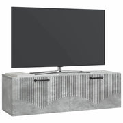 Mobile TV da Muro | Armadietto TV | Mobile Porta TV Grigio Cemento 98 x 31 x 30 cm
