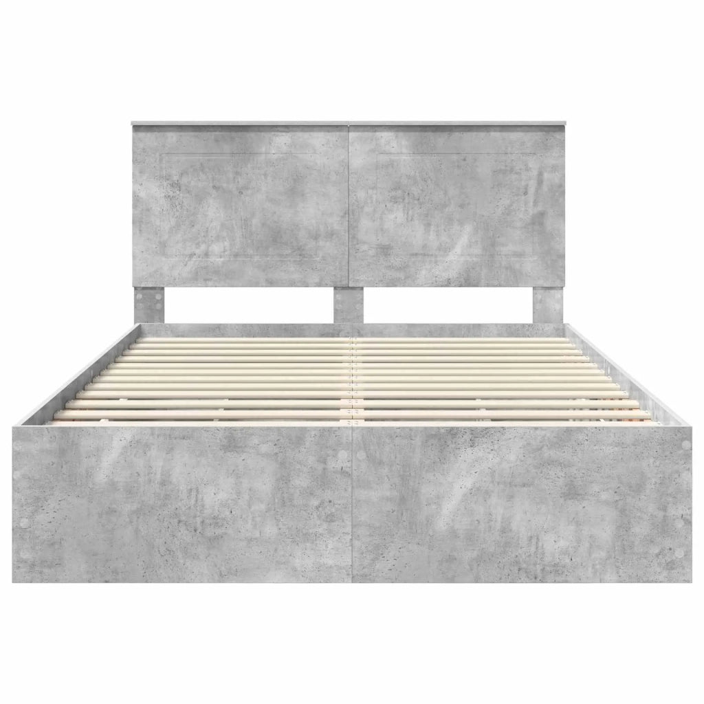 Struttura del letto con cassetto Grigio cemento 140 x 200 cm 3409464