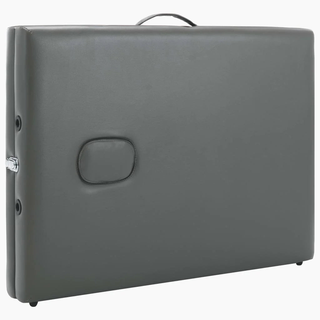Lettino da massaggio a 3 zone struttura in legno 186 x 68 cm antracite 02_0001801