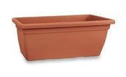 FIORIERA RETTANGOLARE ANTHEA IN PLASTICA DA 100CM COMPLETA DI SOTTOVASO Colore: Bronzo