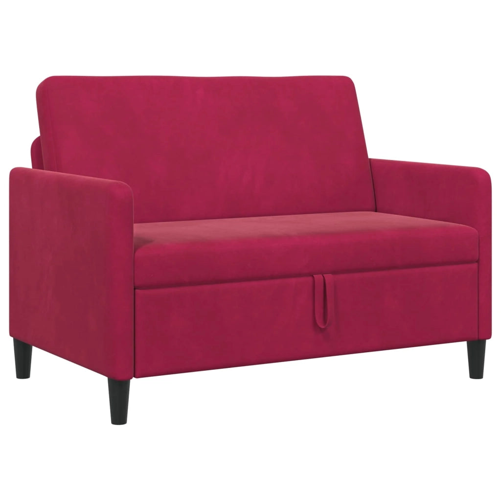 Divano con Storage Rosso Vino 122 x 78 x 87 cm Poliestere 42036910