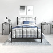 Comodini 2 pz-Set di 2 Tavolino da notte Grigio Sonoma 40x42x60 cm in Legno Multistrato 737298