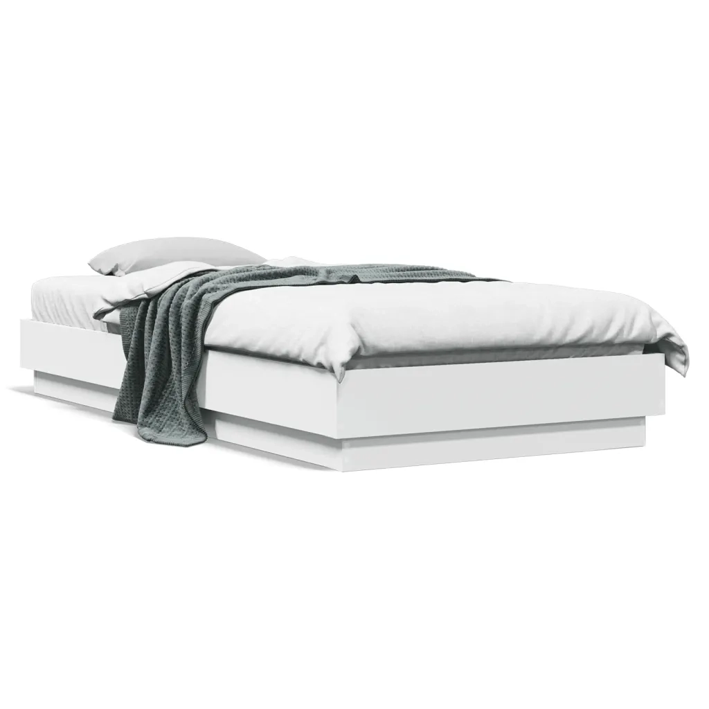 Giroletto-Struttura Letto Bianco 90x200 cm in Legno Multistrato 353291