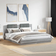 Giroletto Testiera Grigio Sonoma 180x200 cm Legno Multistrato 3209903