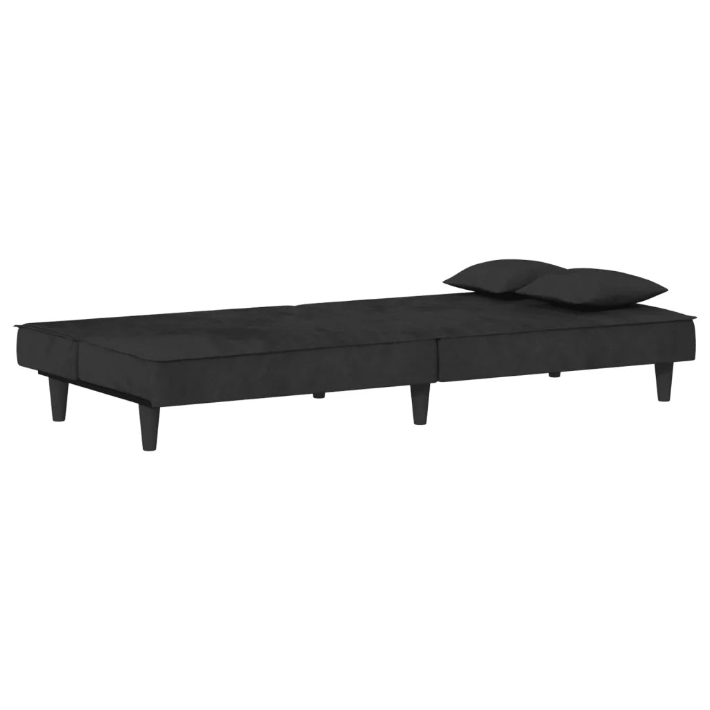 Divano letto-Sofa Letto-Daybed Nero in Velluto