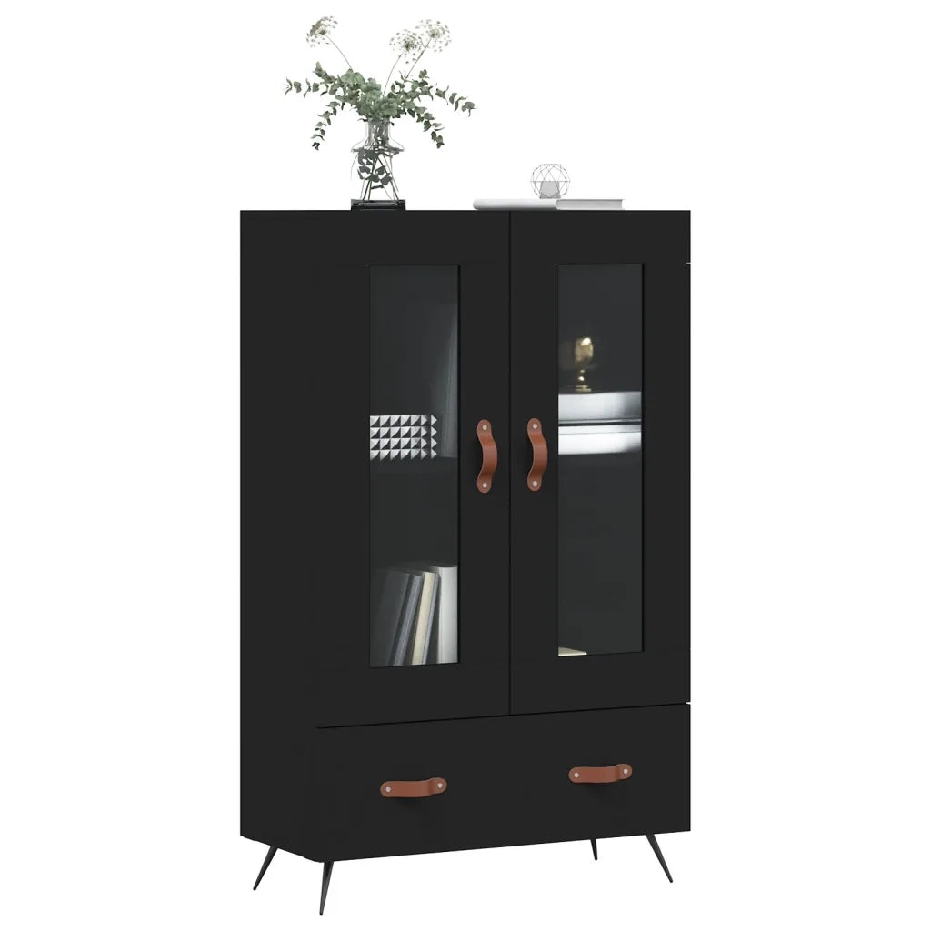 Credenza Nera 69,5x31x115 cm in Legno Multistrato 828269