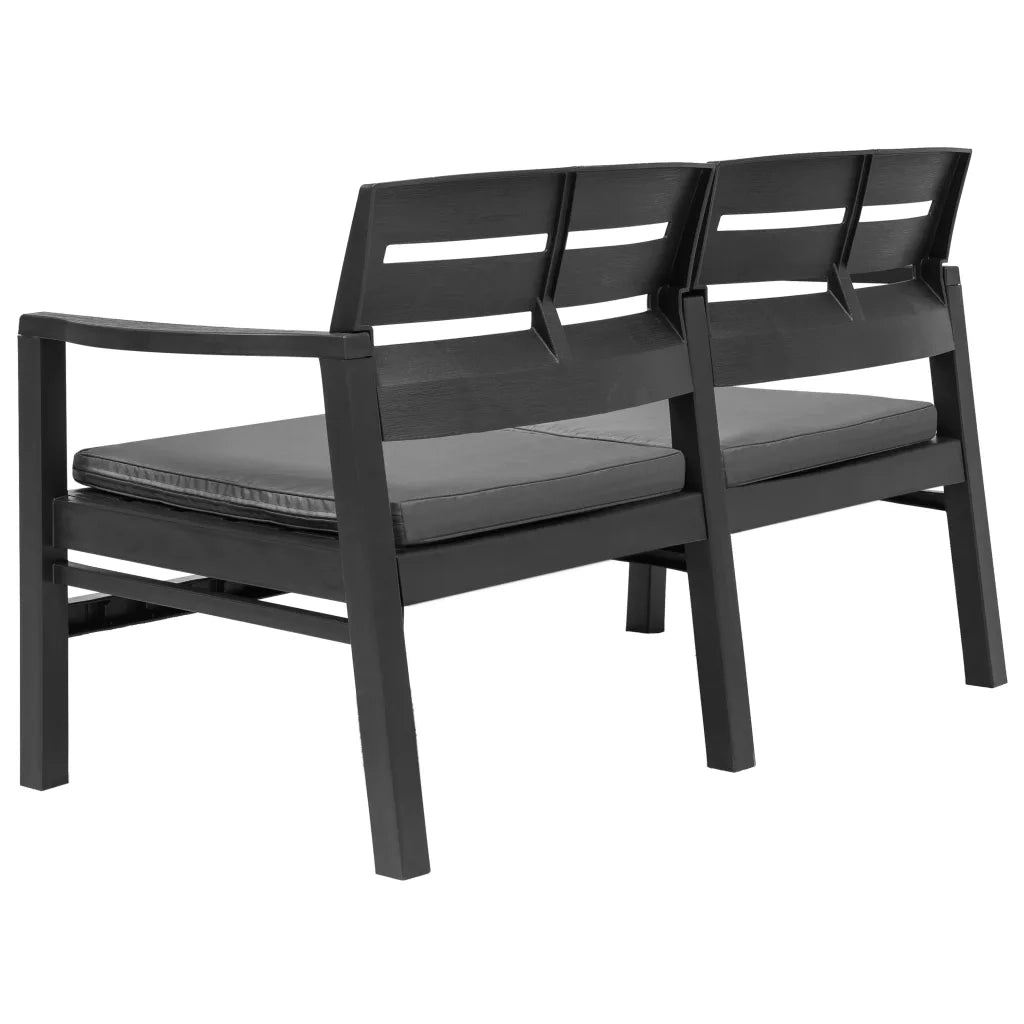 Set Salotto da Giardino 4 pz in Plastica Antracite  cod mxl 71162