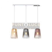 SOSPENSIONE CROMO RETTANGOLARE 3 LUCI (1 AM+1 RA+1 CR) 1164CR-S3 R-MC
