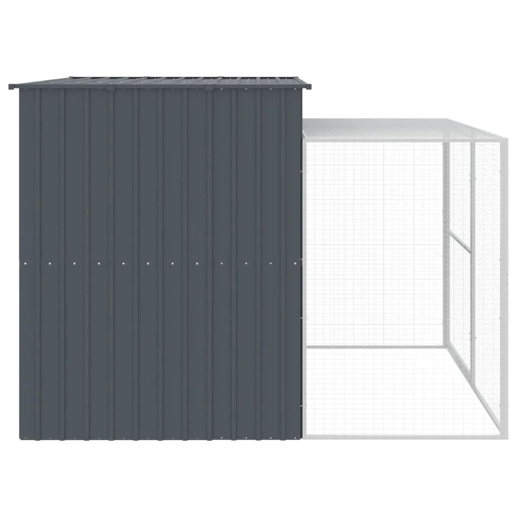 Cuccia per cani con recinto 214 x 253 x 181 cm antracite 02_0043480