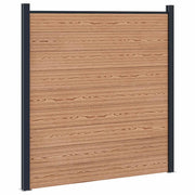 Pannello di recinzione | Recinzione da Giardino WPC e Alluminio Marrone