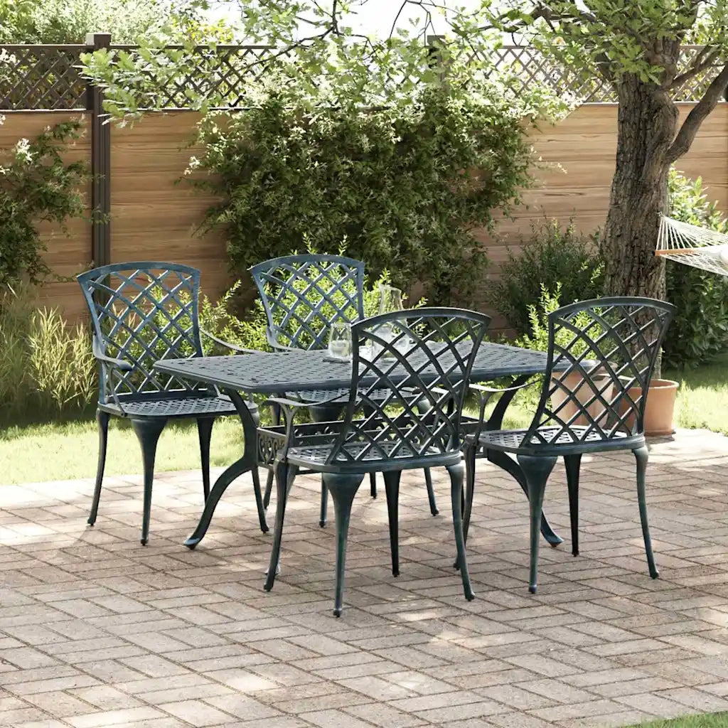 Sedia da Giardino 4 pcs Verde 61 x 60,5 x 93cm Alluminio 42002707