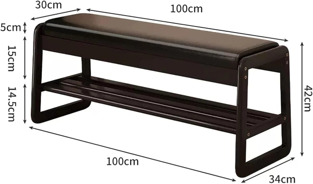 scarpiera Scarpiera in Legno Panca Organizzatore per riporre Scarpe con Sedile - Panca Ideale per Ingresso Corridoio per Piccoli Appartamenti, Dimensioni 80 x 34 x 42 cm