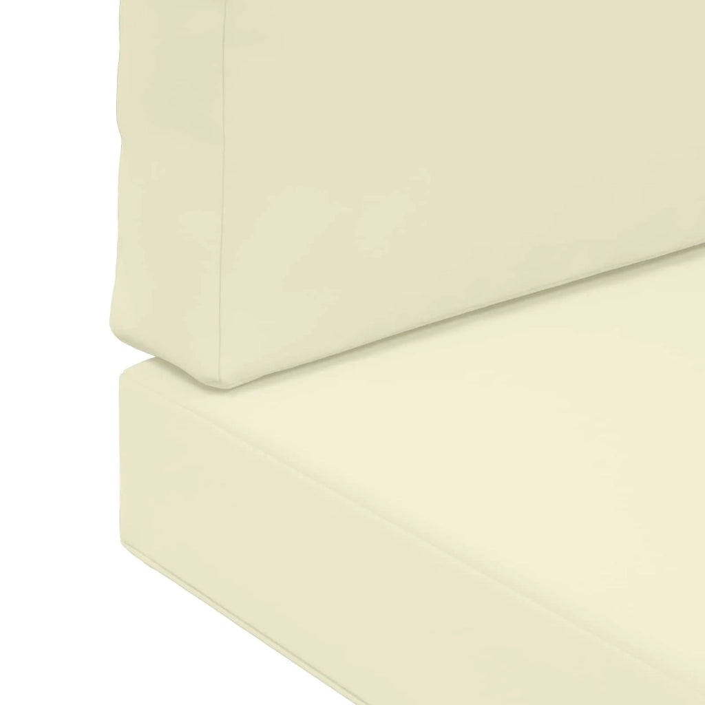 Cuscino per divano da esterno 3 pcs Crema Poliestere