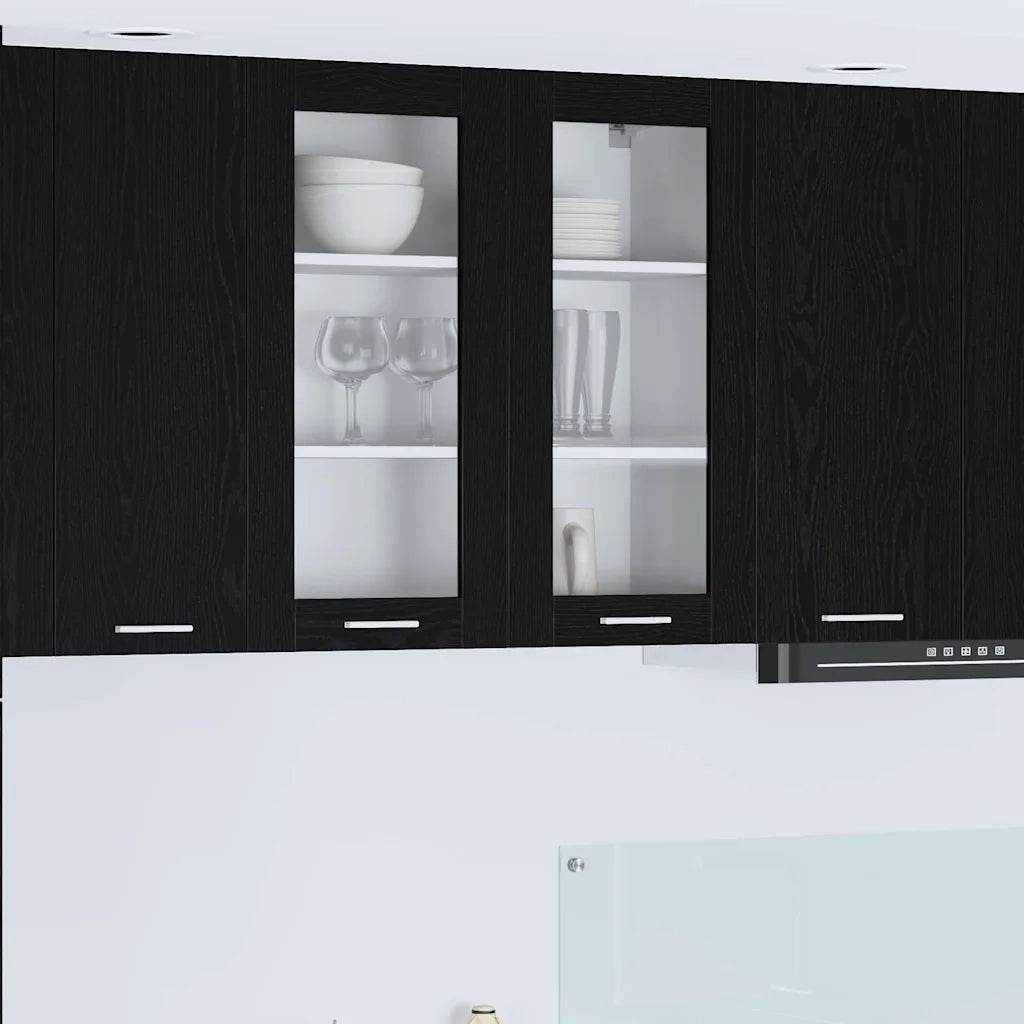 Armadio pensile Rovere Nero 80 x 31 x 80 cm Legno multistrato