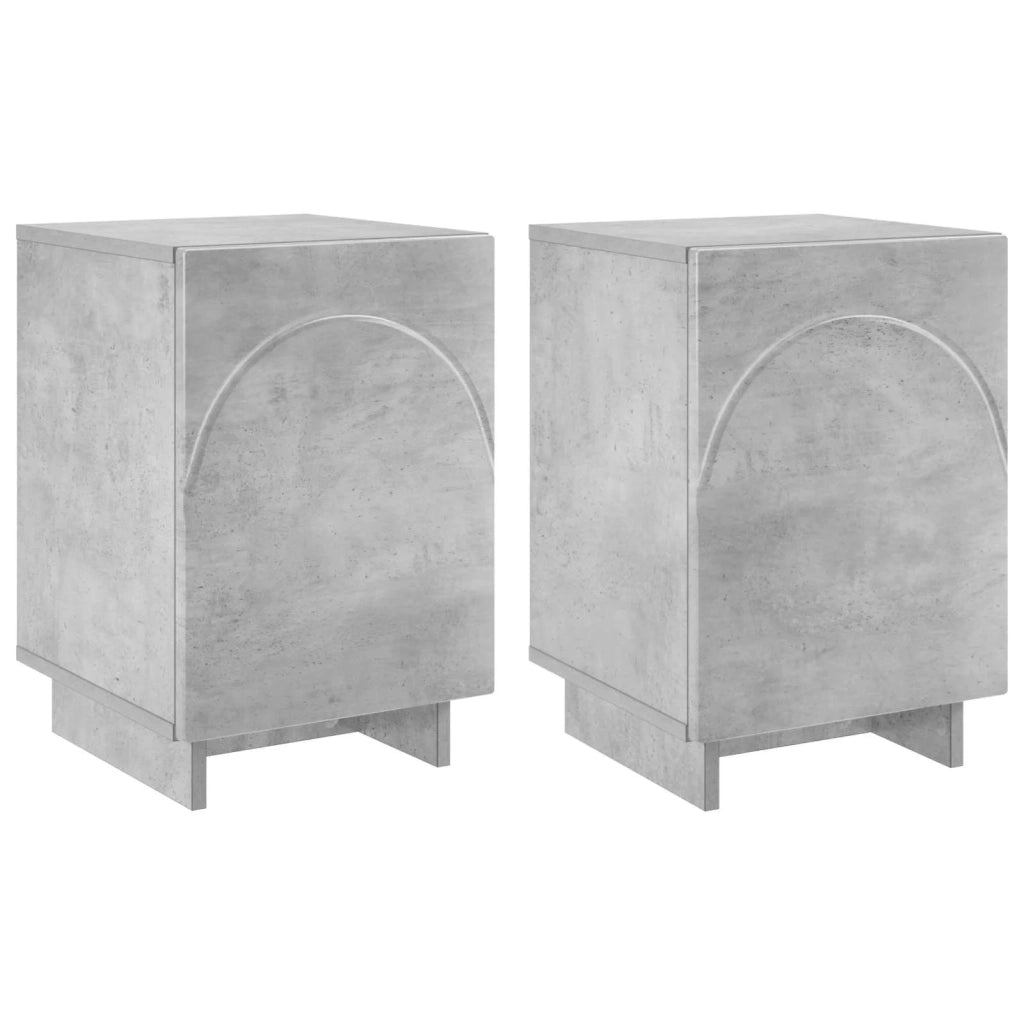 Armadio da Notte 2 pcs Grigio Cemento 33,5 x 34,5 x 50 cm 8011412