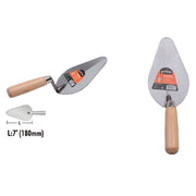 Trade Shop - Spatola Forma Pesca Cazzuola Acciaio 180 Mm 7" Manico In Legno Ferramenta 90477 -