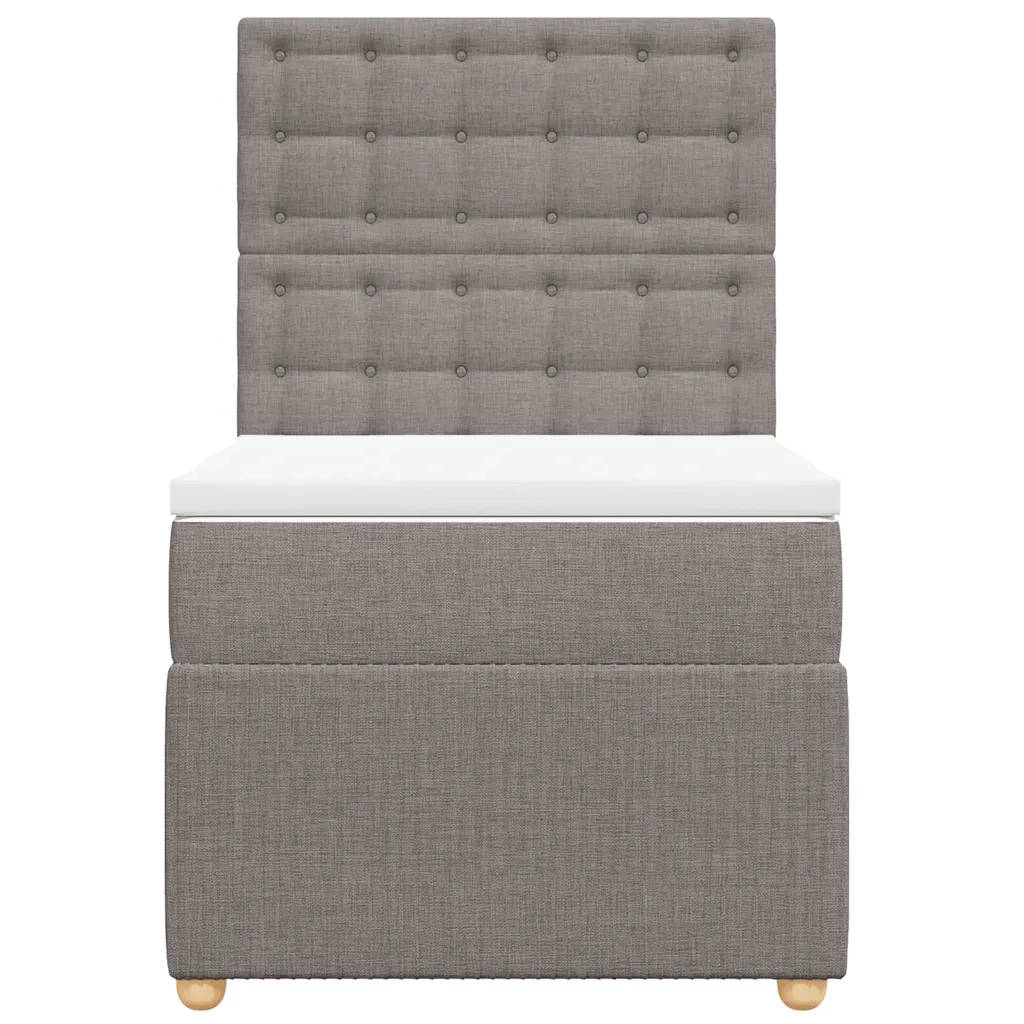 Giroletto a Molle con Materasso Tortora 90x190 cm in Tessuto 3291929