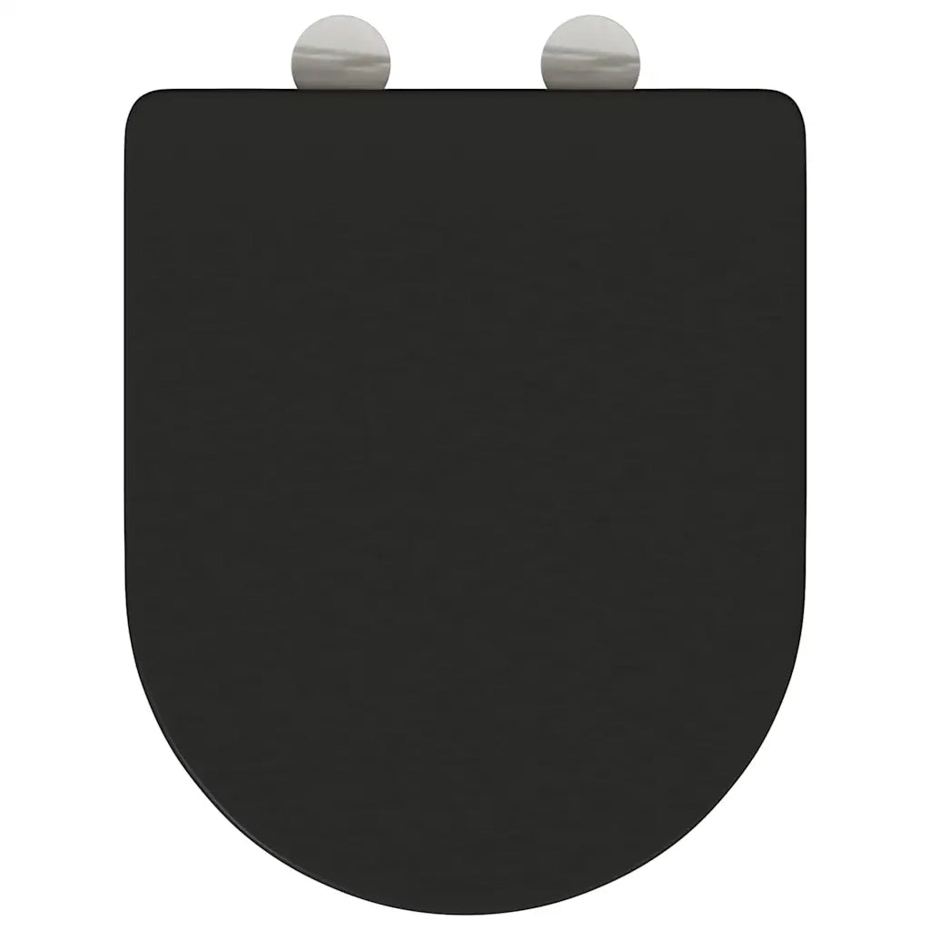 Sedile del WC Nero 47 x 36 x 3,4 cm Duroplast CFW2521492