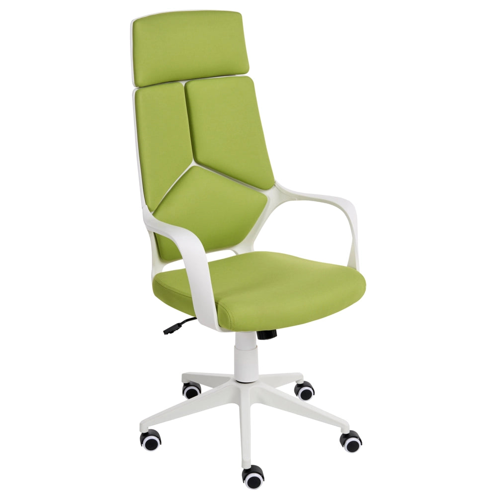 Sedia da ufficio in tessuto verde lime girevole per computer da scrivania Seduta regolabile Schienale reclinabile