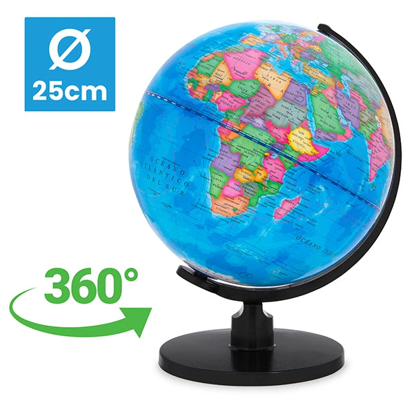 Mappamondo Girevole Educativo ¨C Xylo ¨C Globo Terrestre per Studio Geografia Bambini