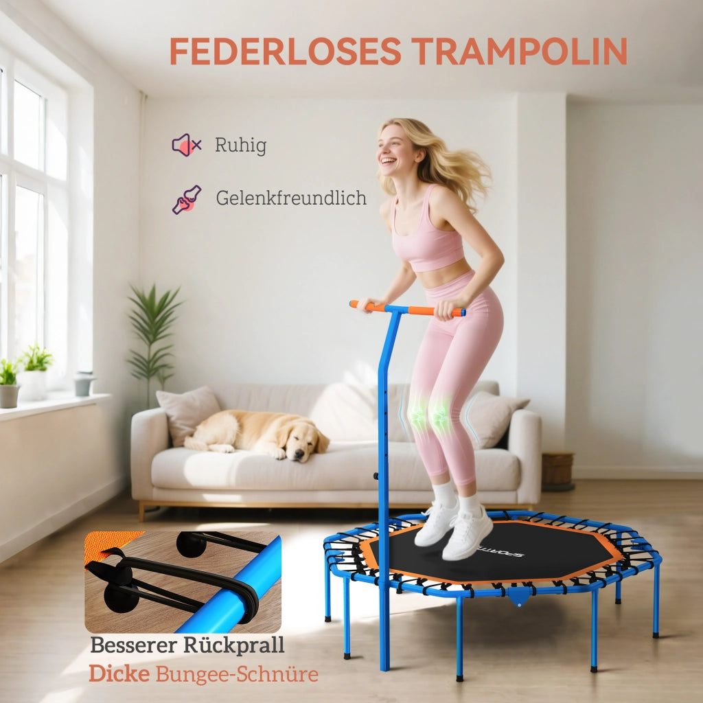 Trampolino Fitness ¨C Xylo ¨C con maniglia regolabile, acciaio, blu
