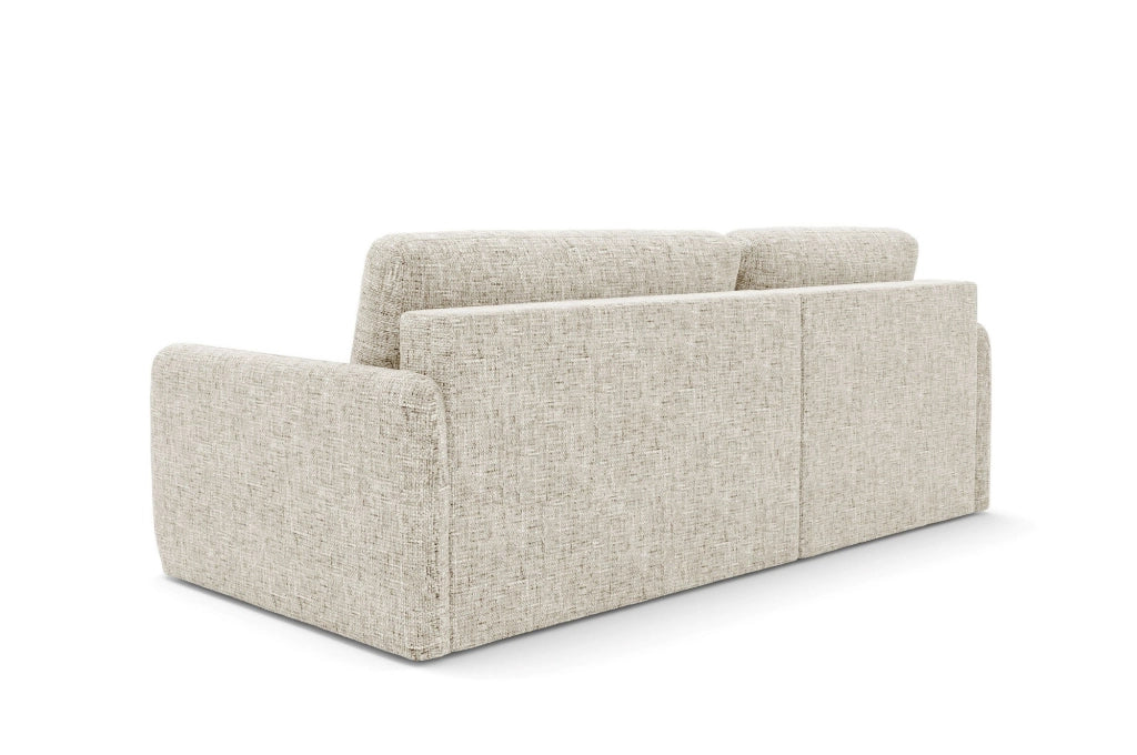 Pagno, Divano Letto con Penisola Contenitore, 207x148 cm Beige Chiaro
