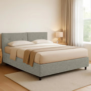 Derby, Letto Matrimoniale Sfoderabile Made in Italy, Grigio