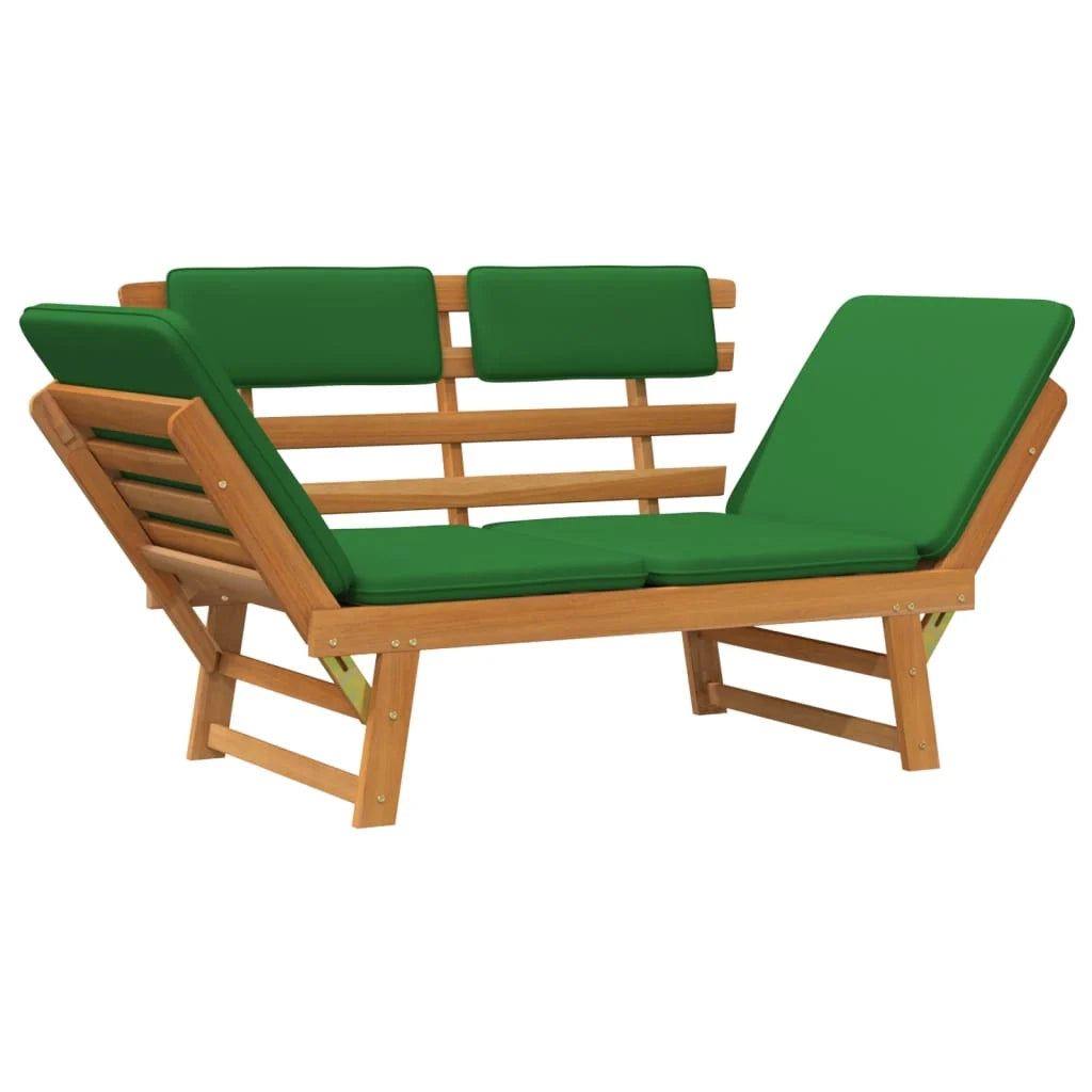 Panca da giardino 2 in 1 per esterni con cuscini 190 x 68 x 74 cm legno massello di acacia 02_0011597