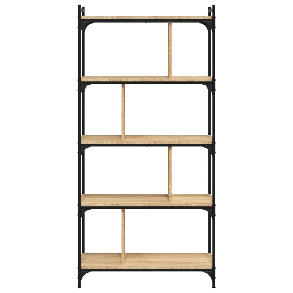 Libreria Rovere Sonoma 5 Ripiani 76x32x158 cm Legno Multistrato 833941