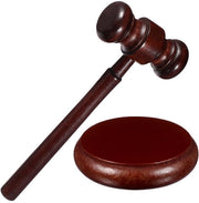 Hammare per giudici - Pratica e di sicurezza - Costruita in legno - Suono chiaro - Ideale per giudici e studenti di giurisprudenza - Manciputiva per aste