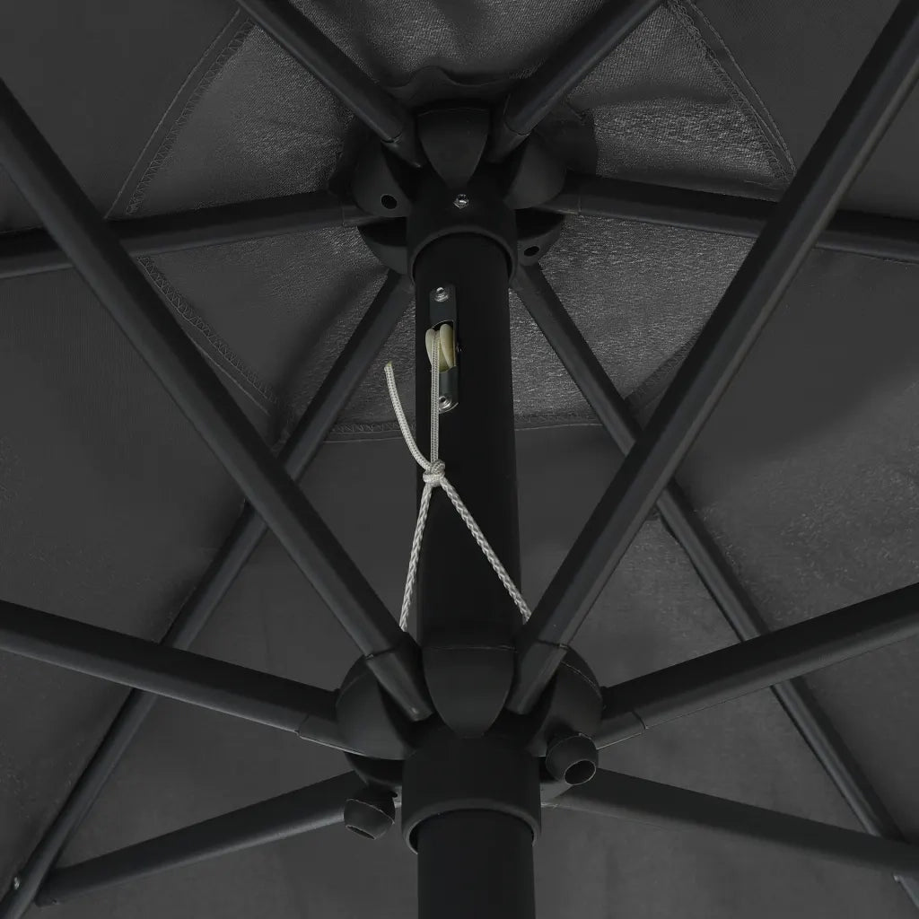Ombrellone da Esterni con Palo in Alluminio 270x246cm Antracite 47346