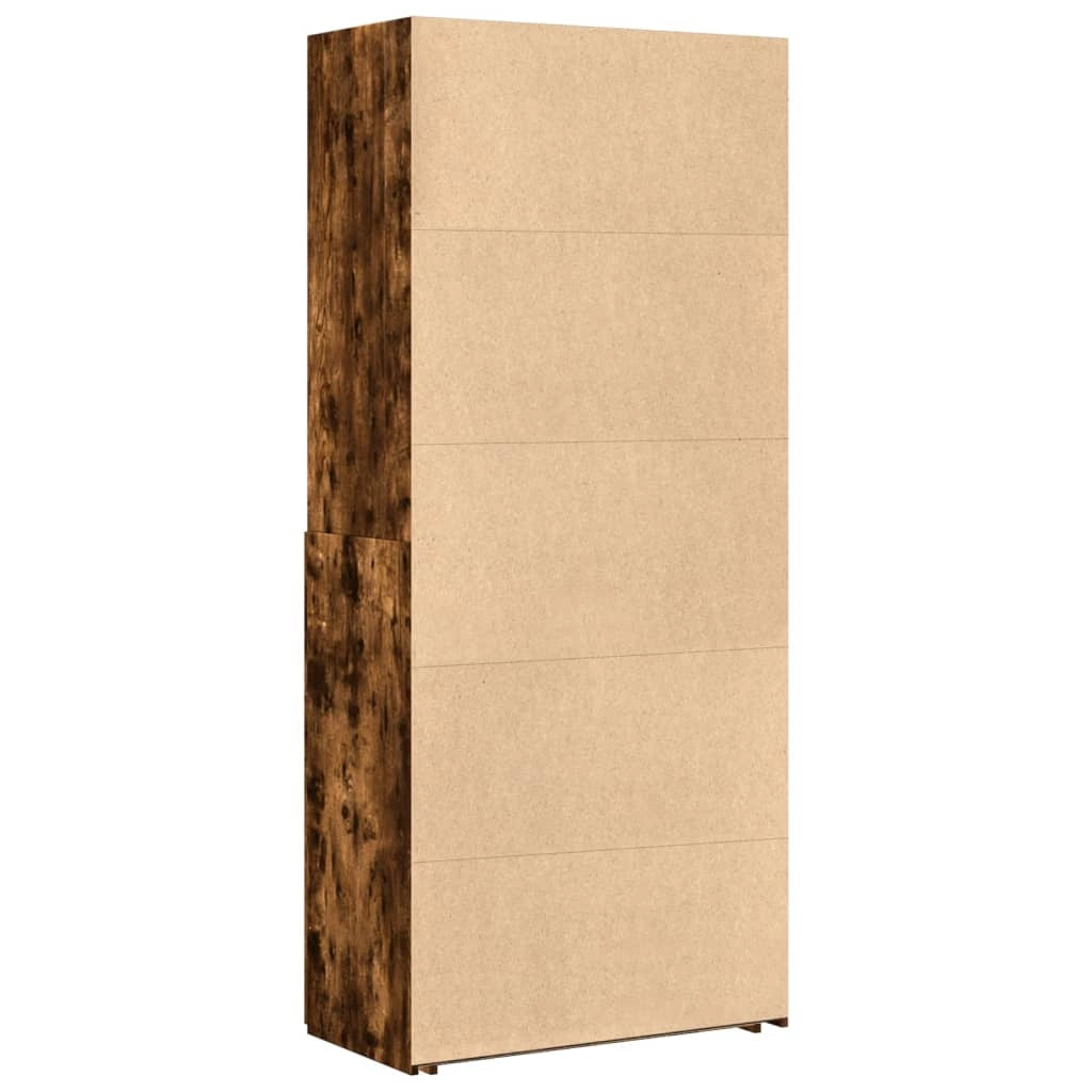 Buffet credenza cassettiera mobile contenitore organizer cucina soggiorno soggiorno alto 80 x 42,5 x 185 cm derivati ​​del legno marrone 02_0033562